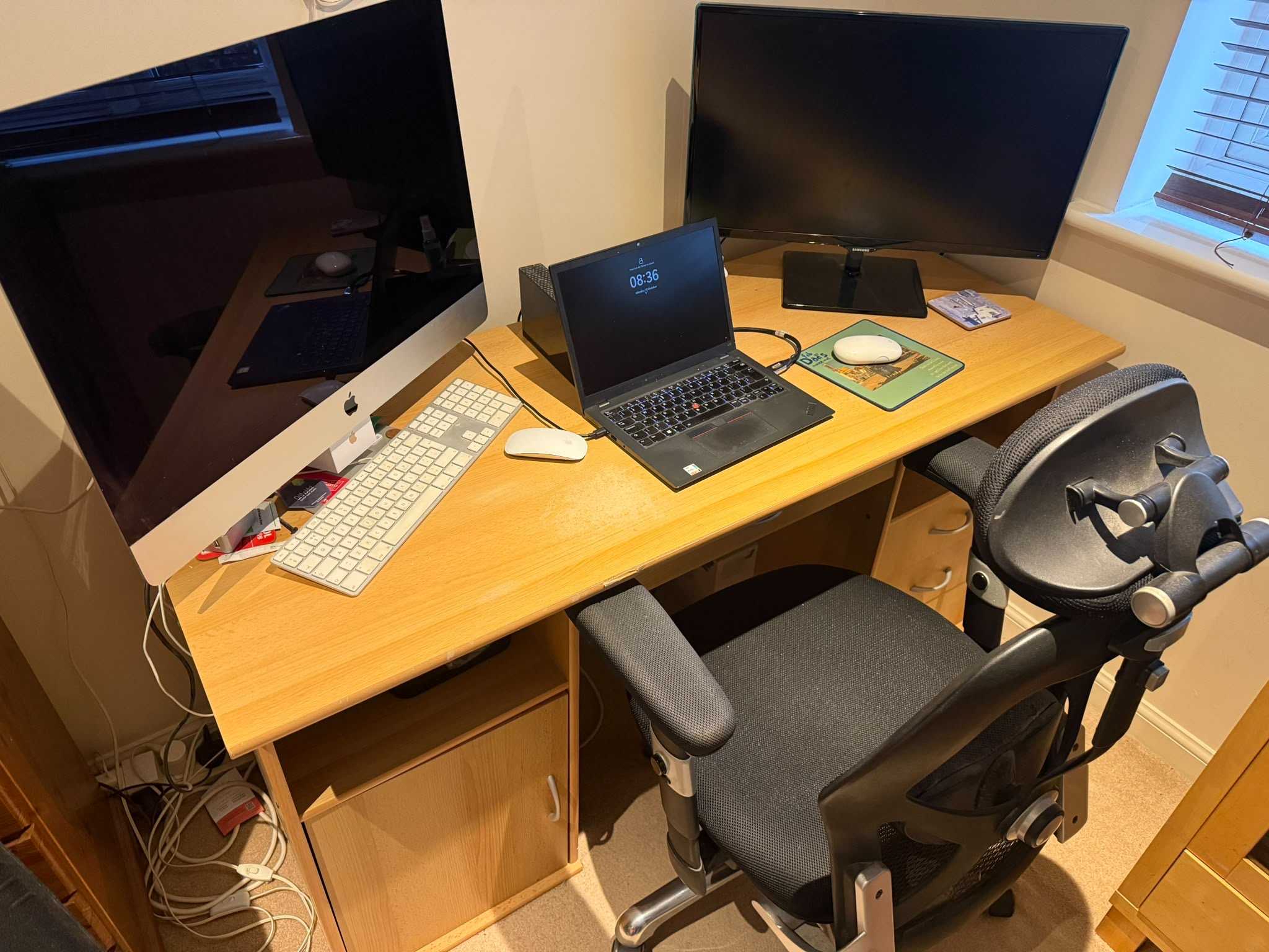 Desk and chair