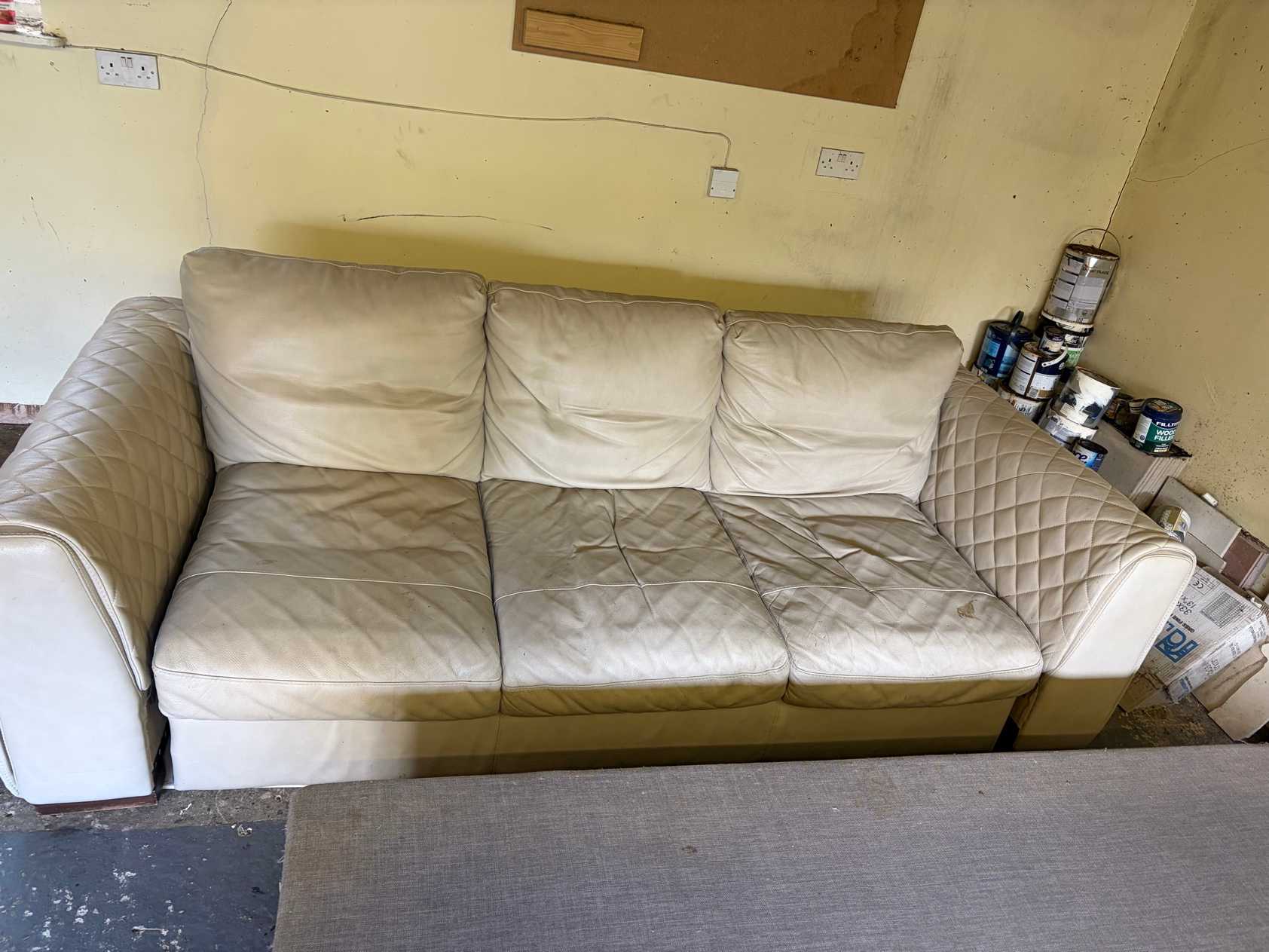 Three Seater Leather Sofa