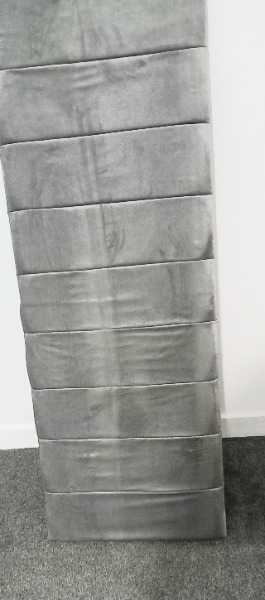Grey Velvet Double Headboard