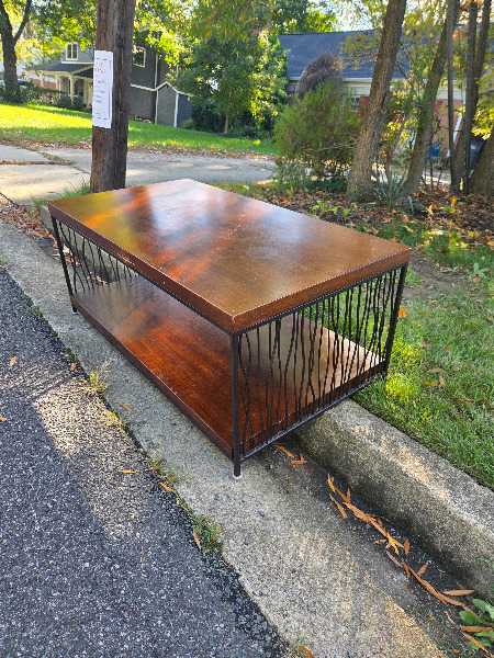 Wood and Metal Coffee Table