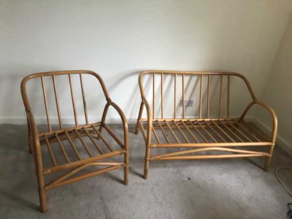 Bamboo sofa and chair