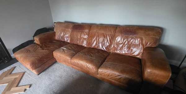 4 seater leather sofa