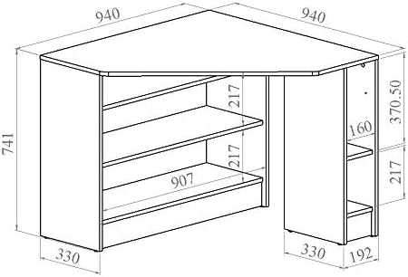 Corner Desk - with bookshelves