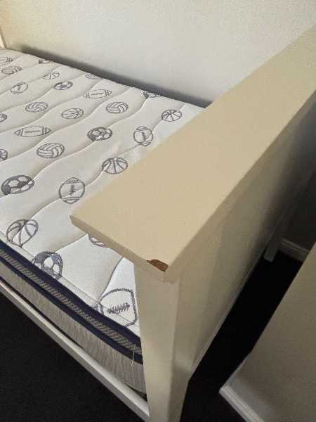 Single Bed Frame and Pillowtop Mattress