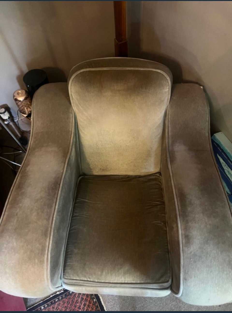 Vintage green arm chair