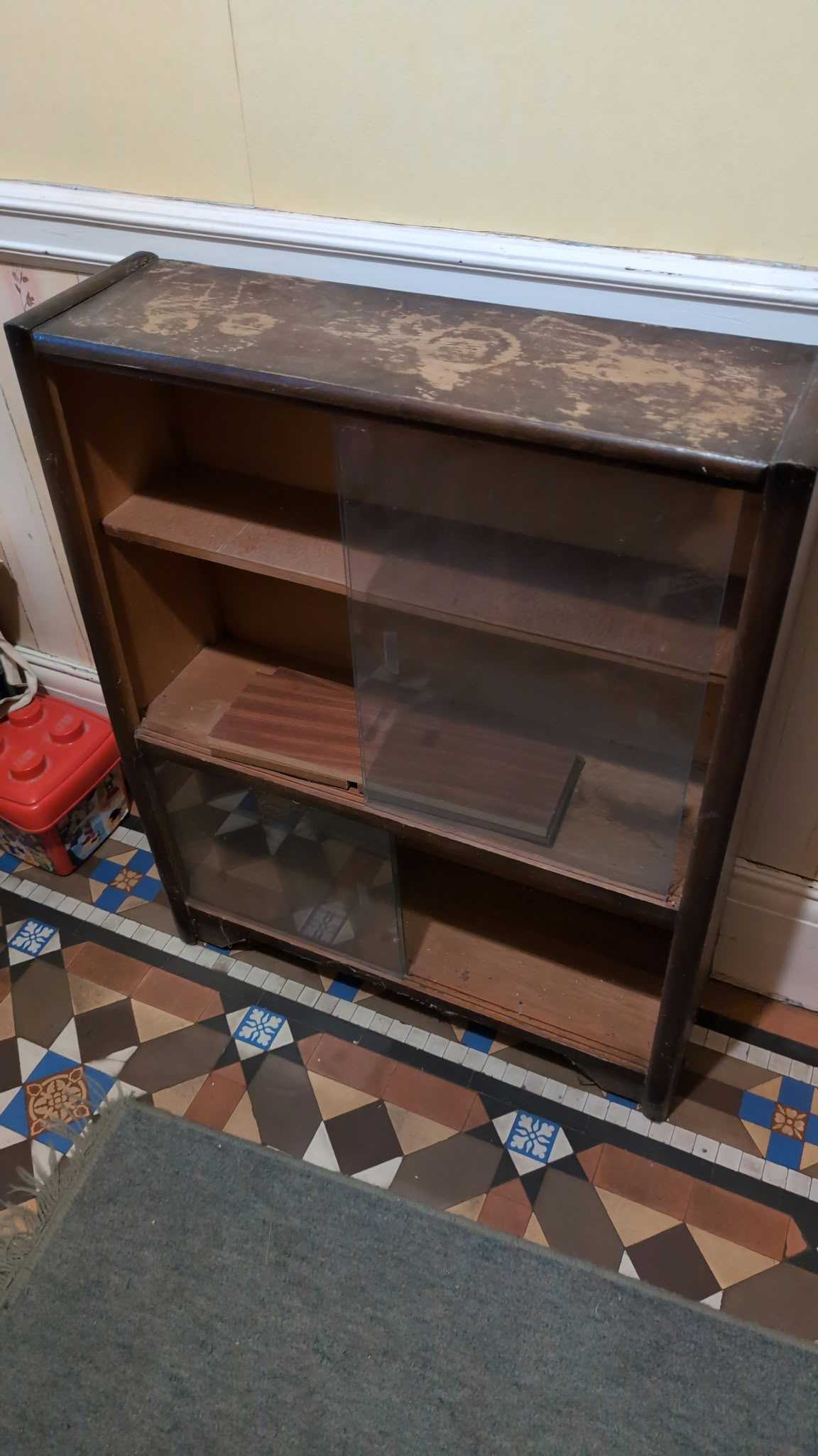 Glass fronted bookcase