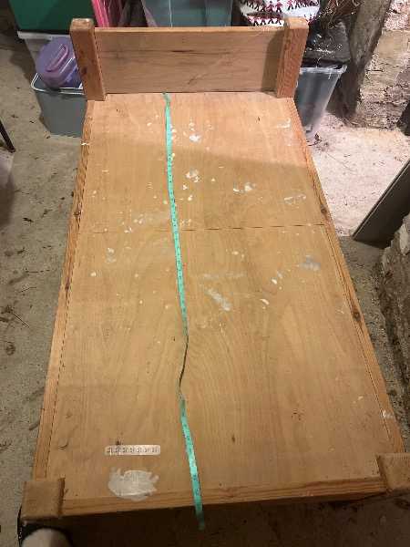 Childs vintage wooden frame bed