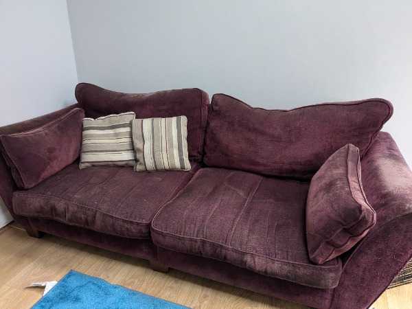 3 seater sofa - purple