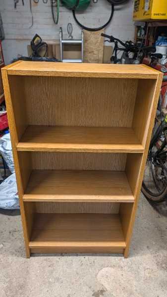 Wooden shelves