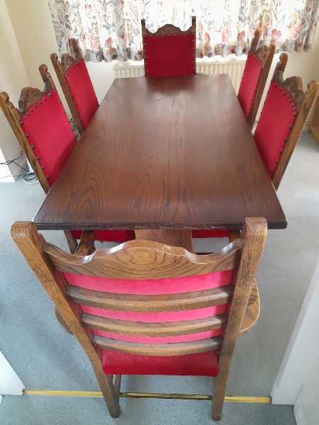 Dining Room Table and Six Chairs