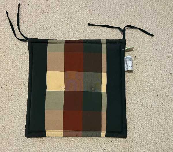 4 x outdoor padded chair seat covers