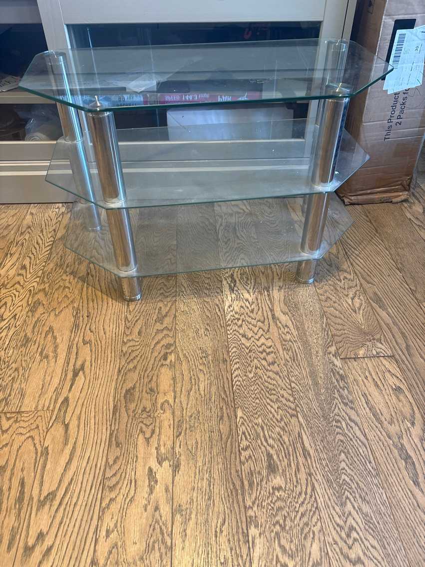 Glass TV stand
