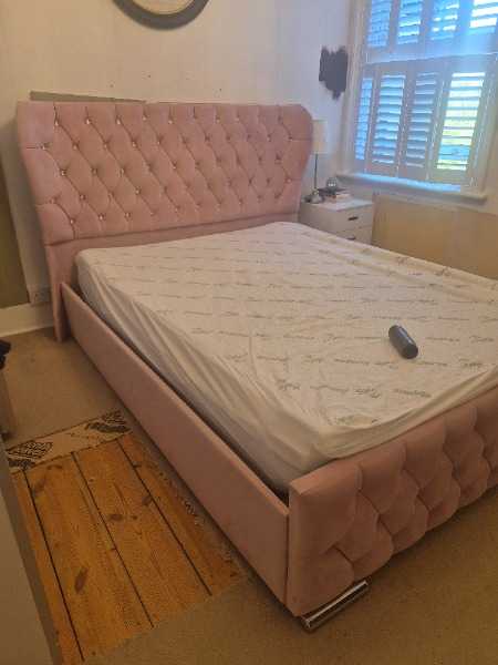 King size Bed Frame with Headboard