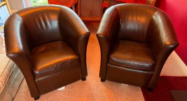 2 Leather Arm chairs