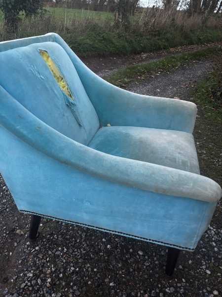 Comfortable armchair. Needs upholstery
