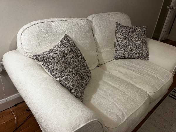 2-seater sofa and stool