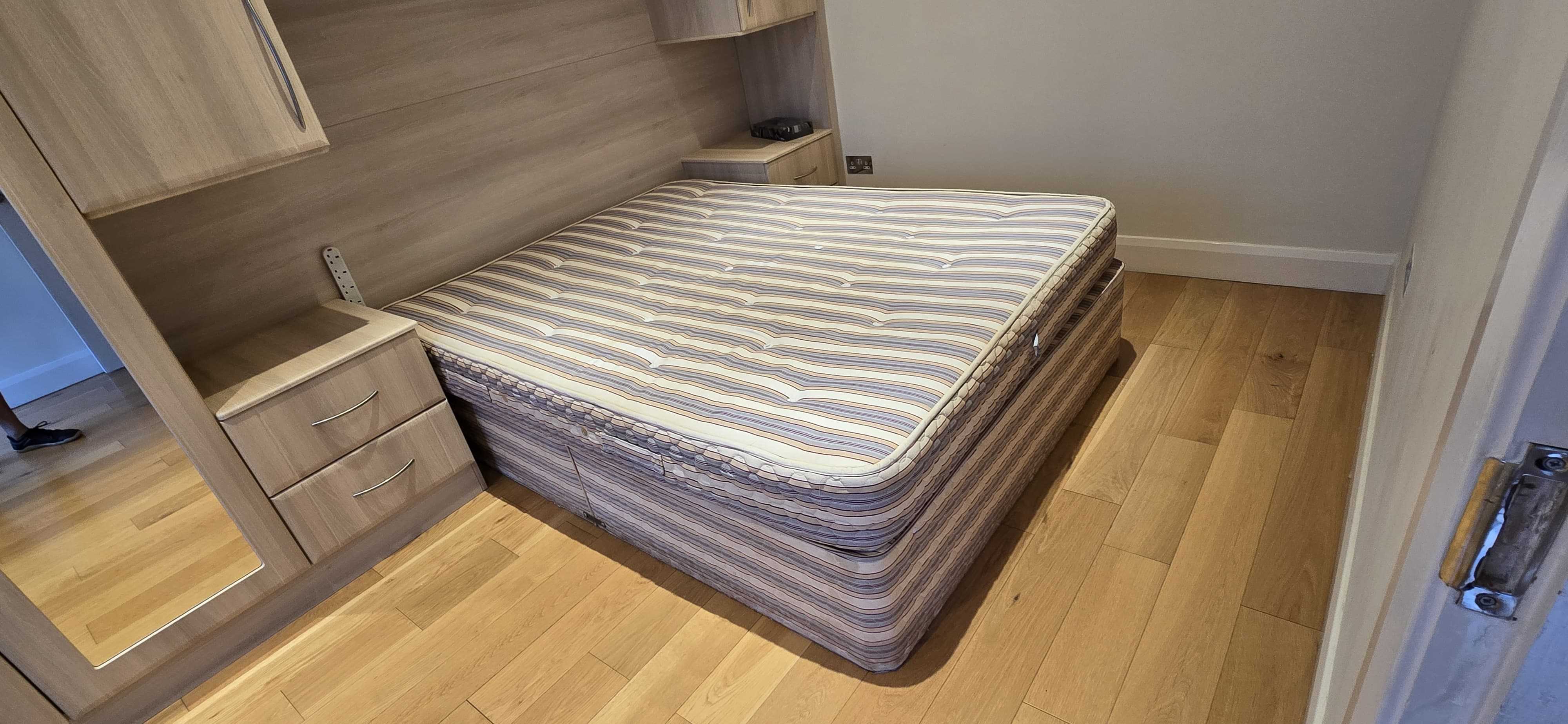Bed: mattress and frame