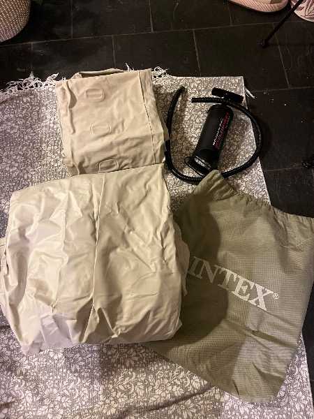 Intex Cot Air bed Travel Air mattress with hand pump