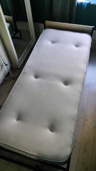 Fold up bed and mattress
