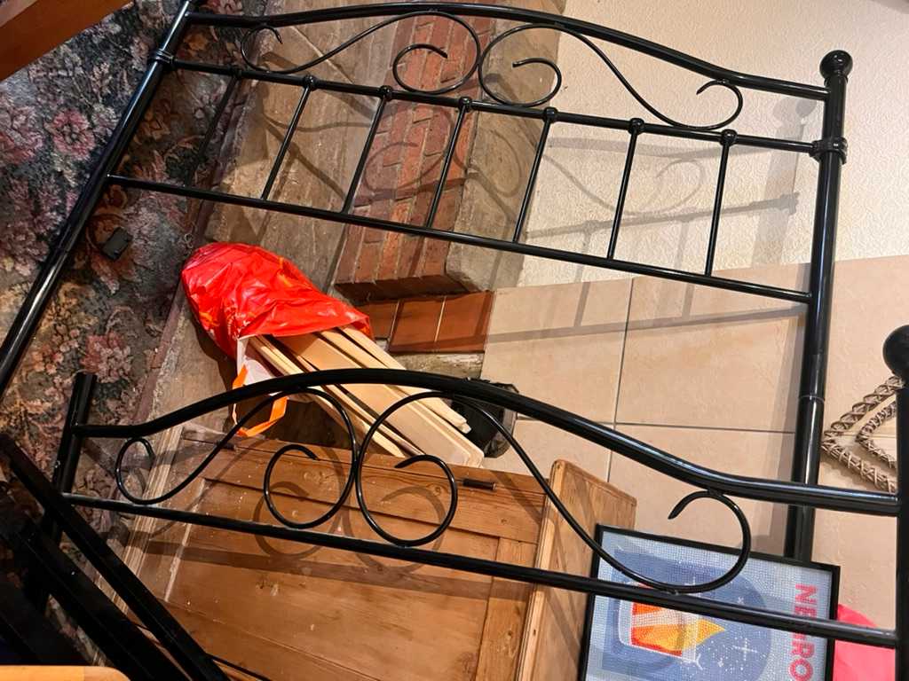 Black Metal Double Bed Frame