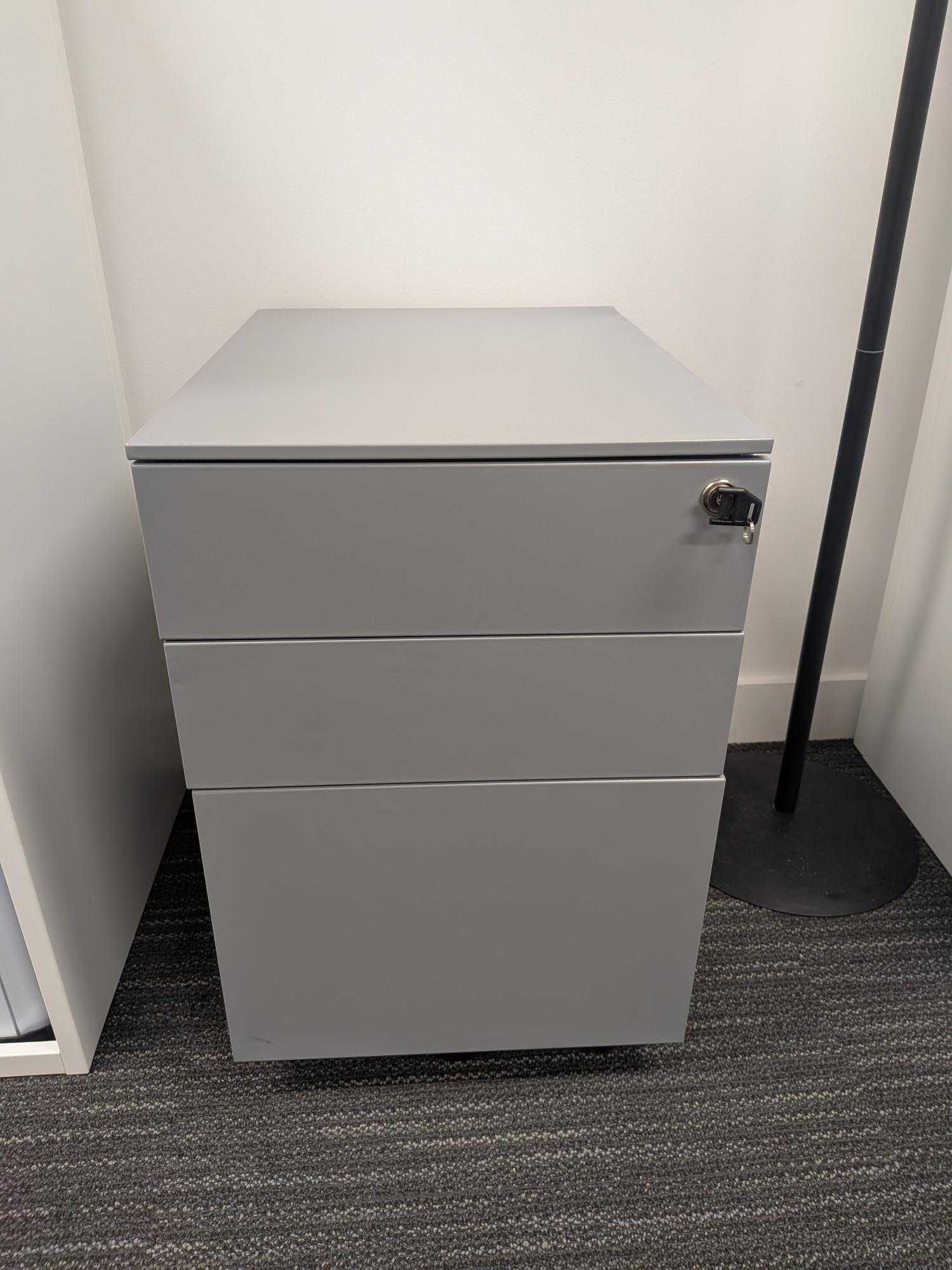 Freecycle: Office Pedestal x2 - Under-Desk Steel Storage Cabinet