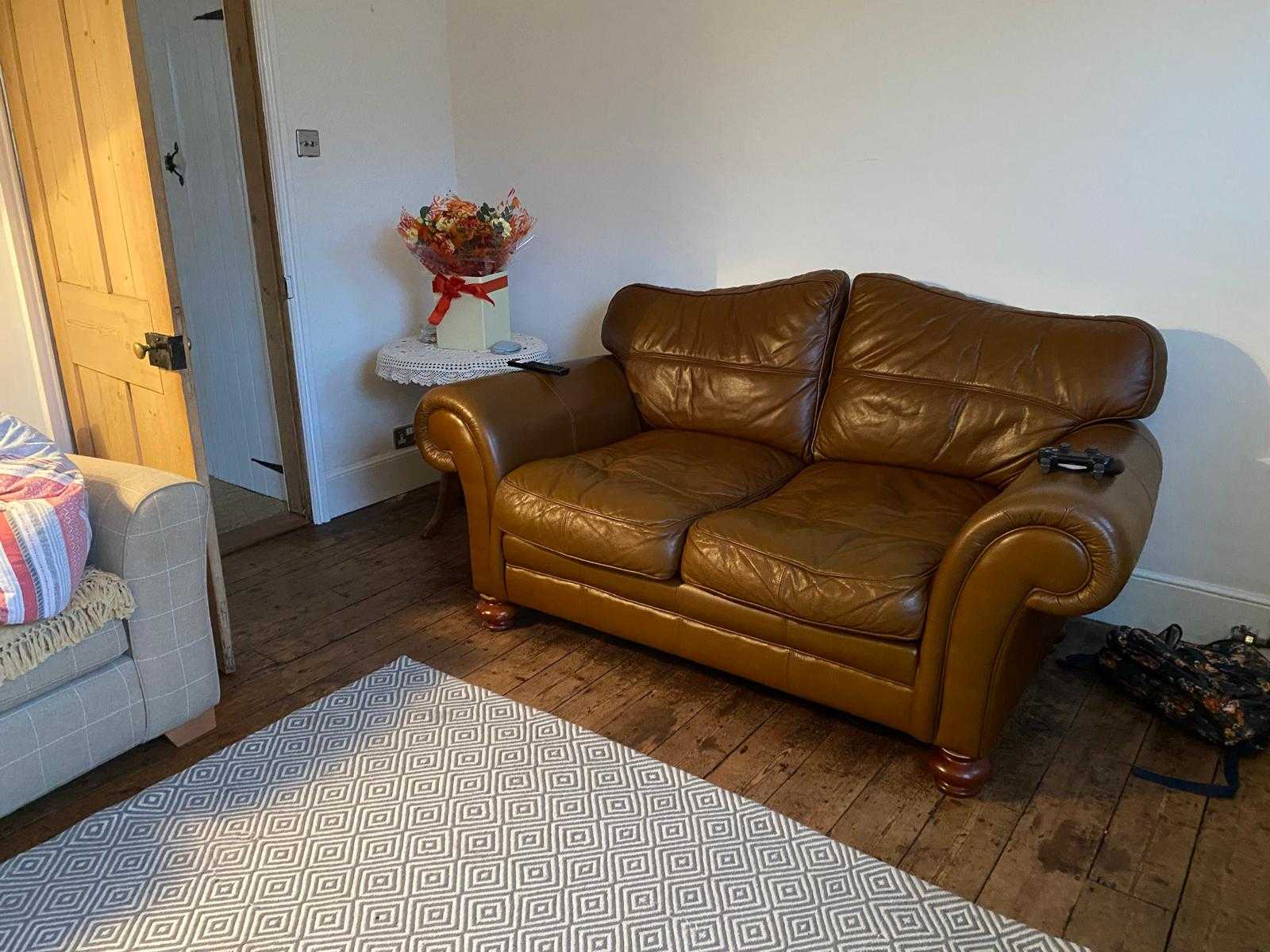 3 Seater Sofa - Leather - Brown