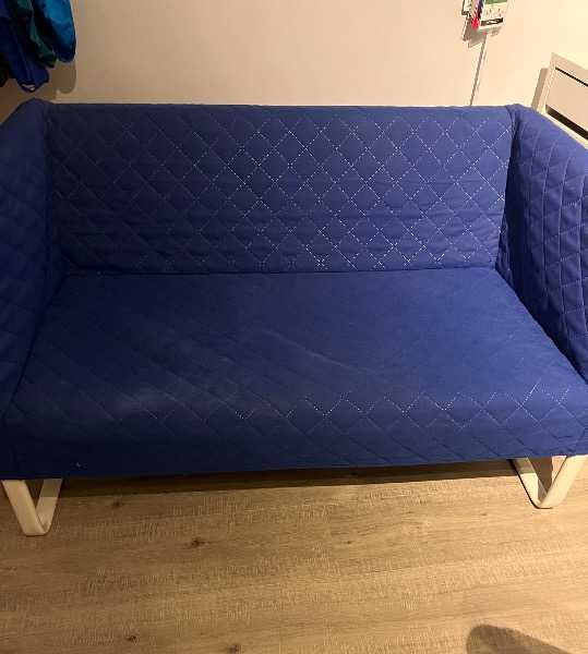 IKEA blue sofa