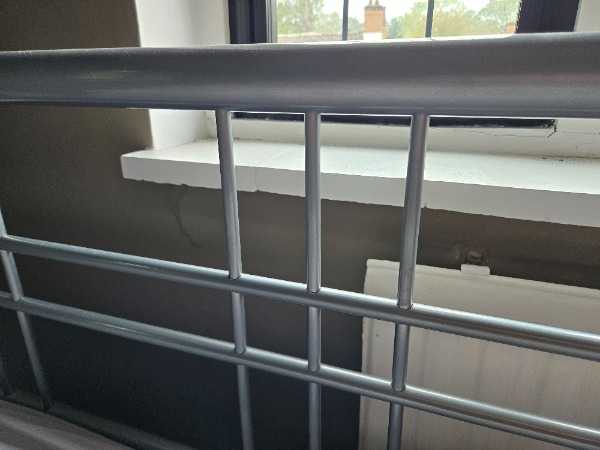 Silver metal bed frame