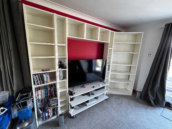 Shelving units and tv unit