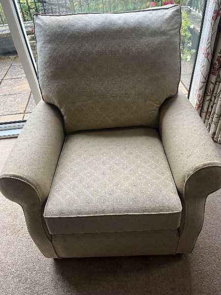 Large sofa and armchair