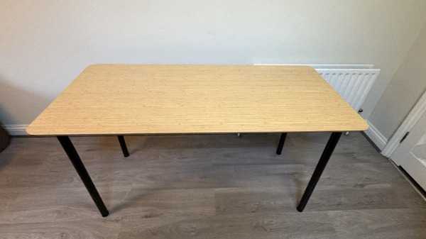 home work desk - oak wood look veneer