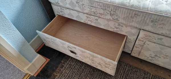 Double bed-4-drawer divan + headboard