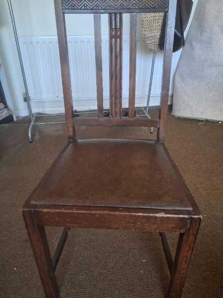 Small 1920s oak dining chair