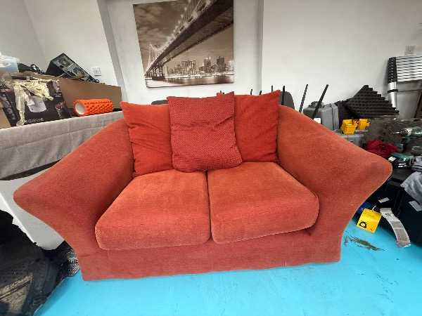 2 seater red sofa