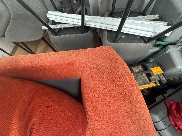 2 seater red sofa