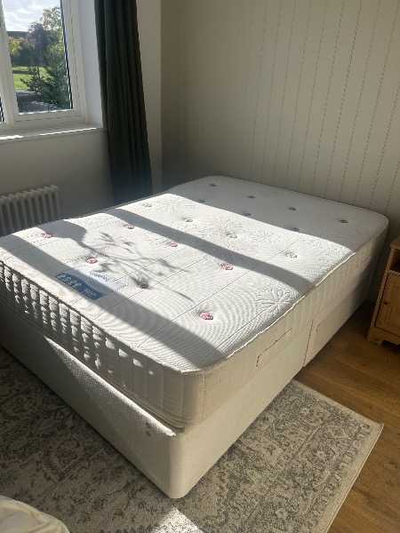 Double Divan Bed with Mattress (barely used)