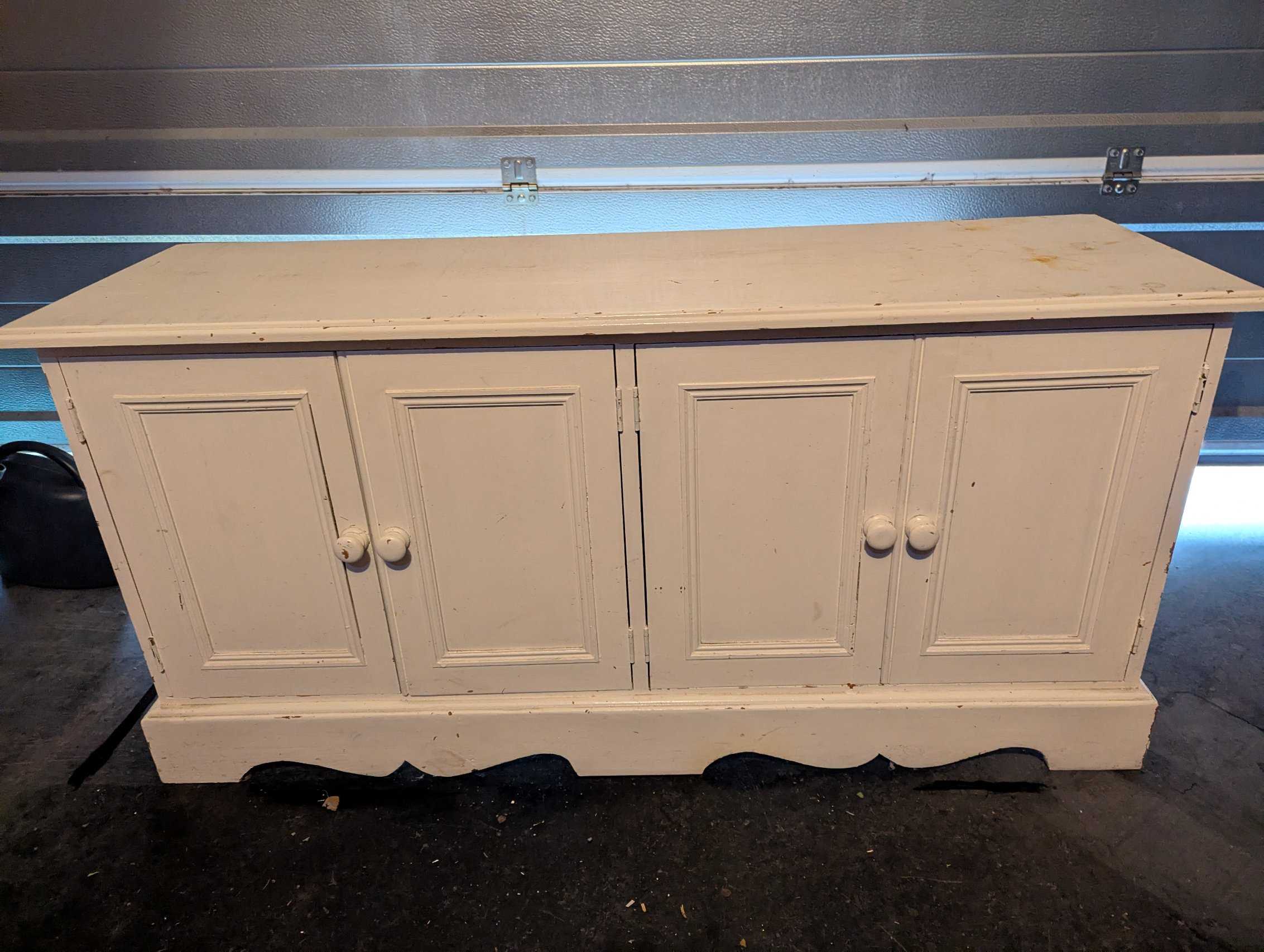 Low wooden cabinet