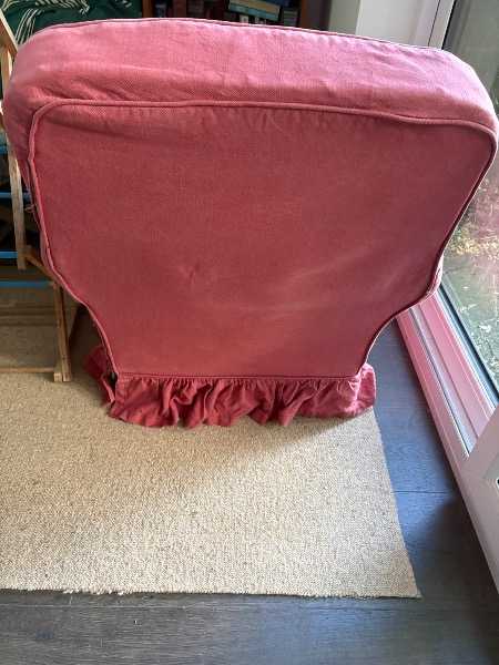 comfy armchair in need of TLC/restoration