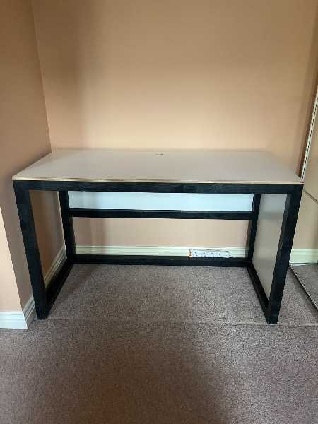 Black and white desk