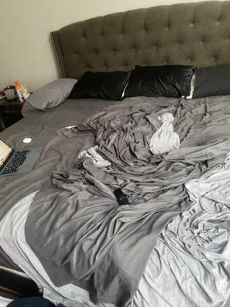 Free King Mattress, Bed Frame, End Tables, TV Table