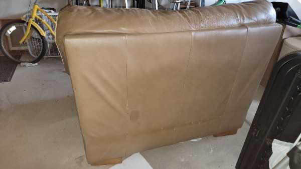Large, well-used, leather chair