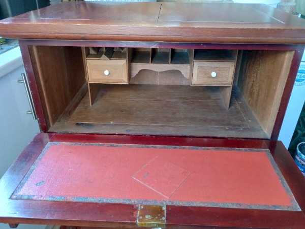 Small desk with inbuilt writing table