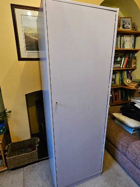 Lilac painted wardrobe