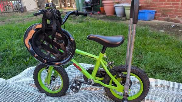 Bike and helmet