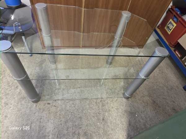 GLASS TV TABLE