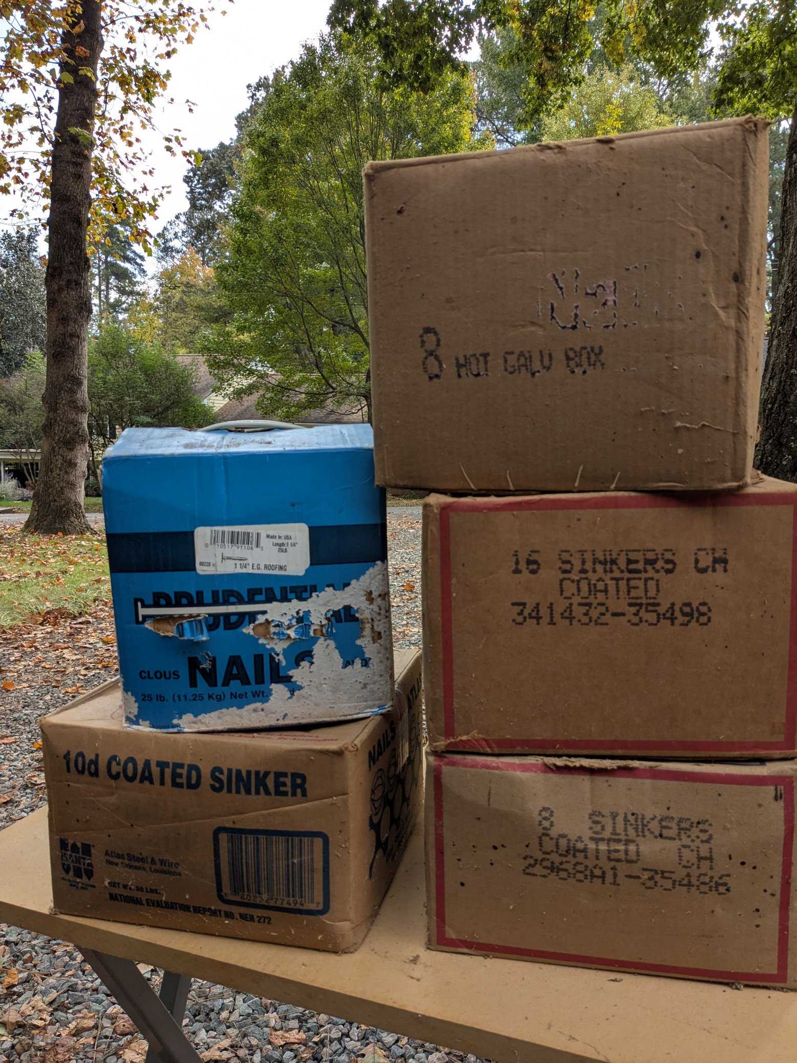 50 pound boxes of nails