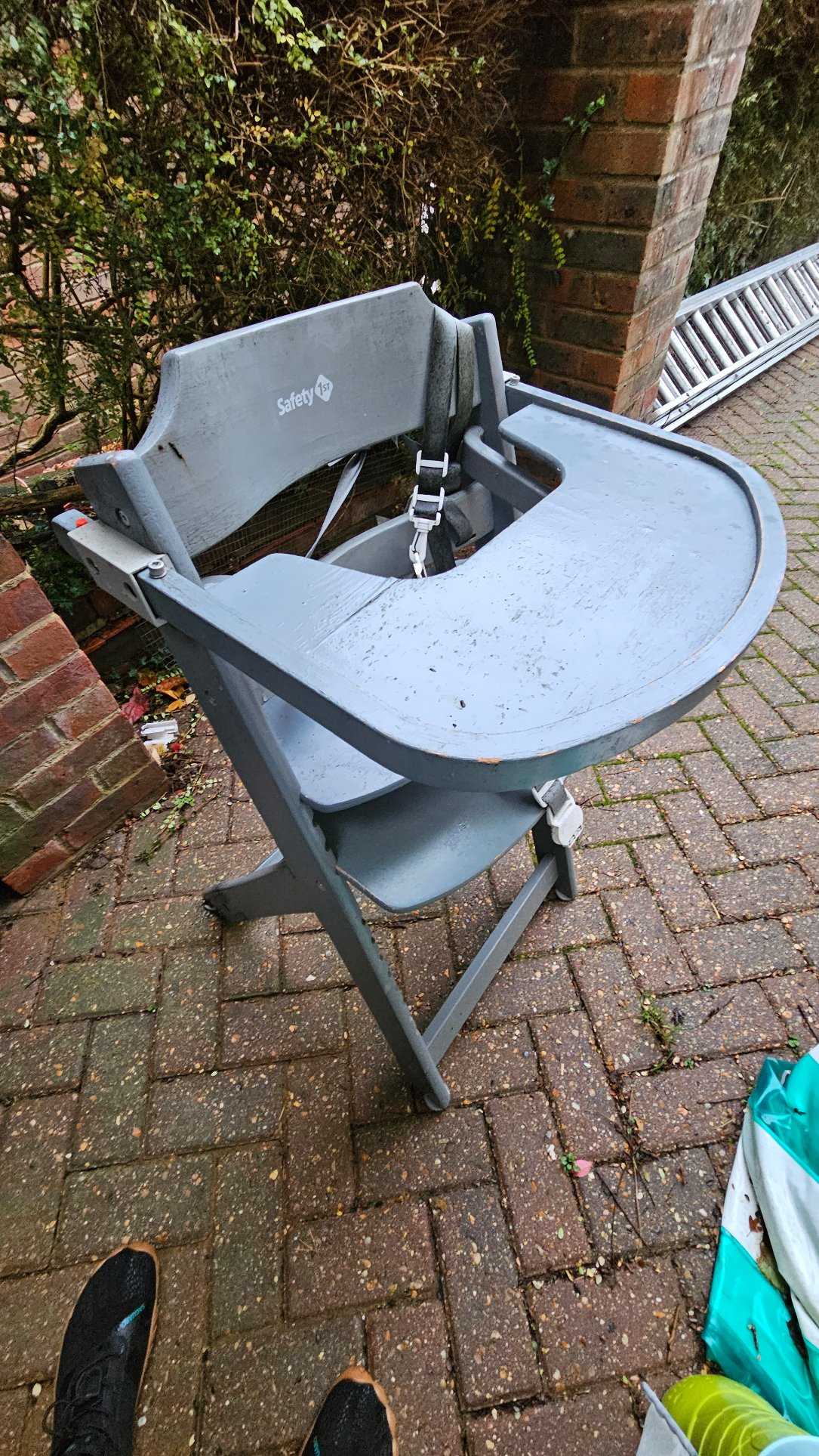 Free High chair. Straps need replacing