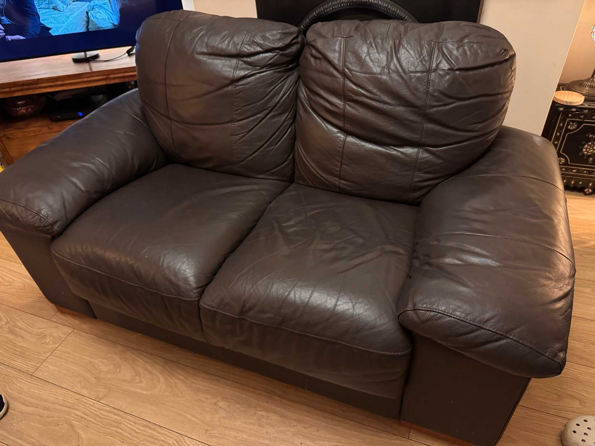 Brown Leather sofa