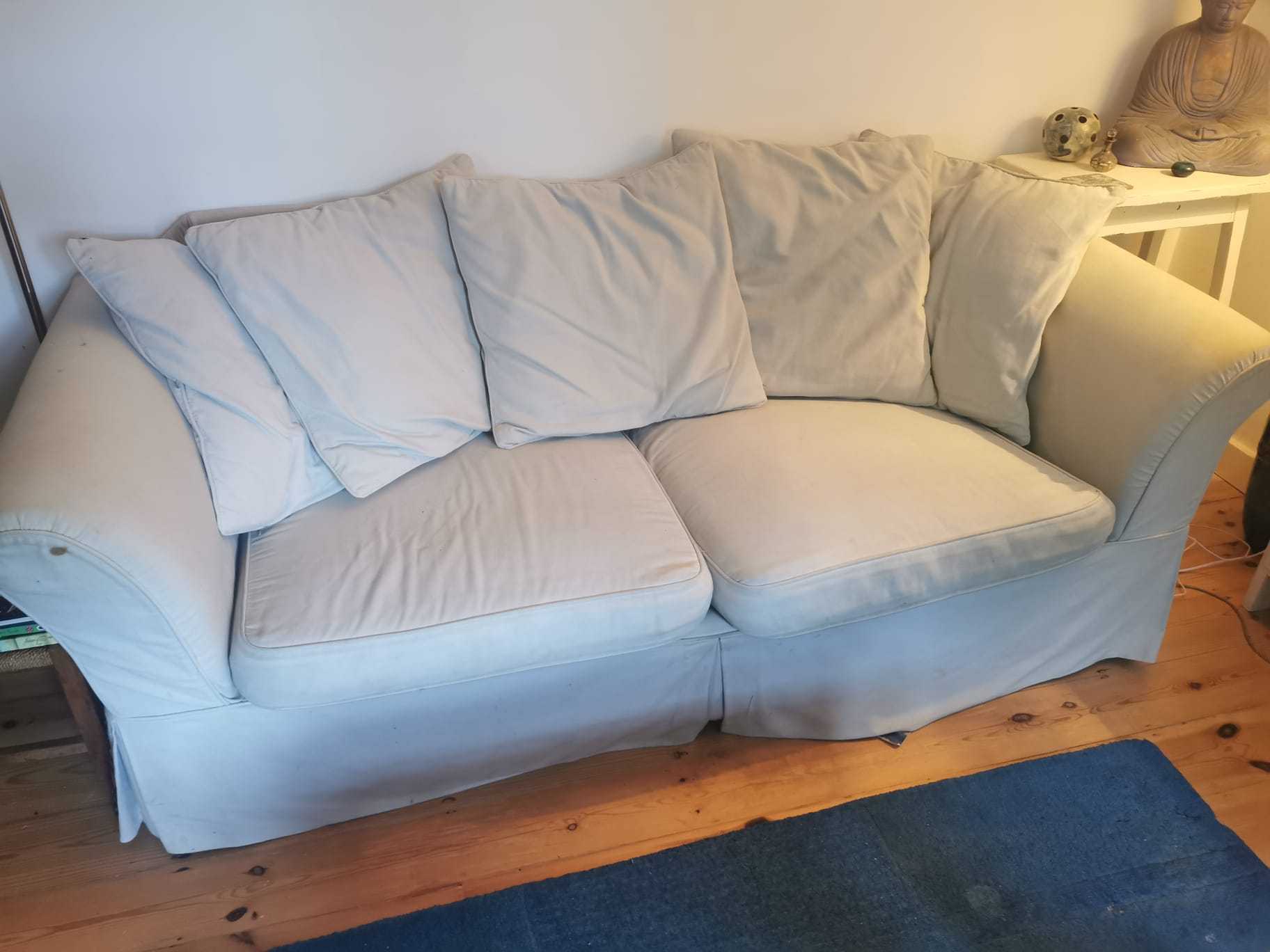 Free comfortable dove grey sofa