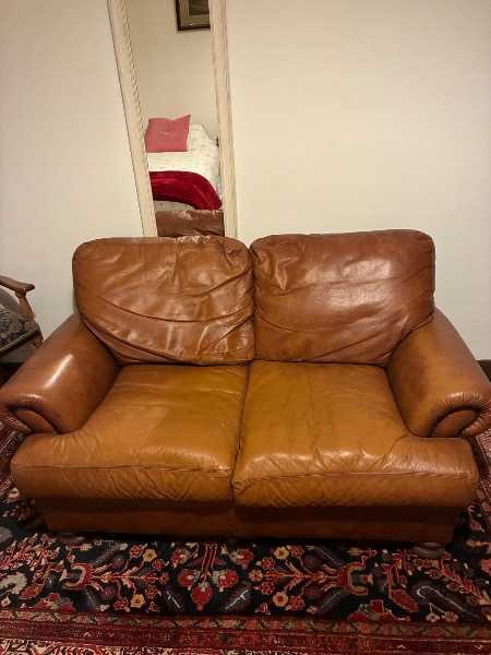 Real leather sofa originally from John Lewis